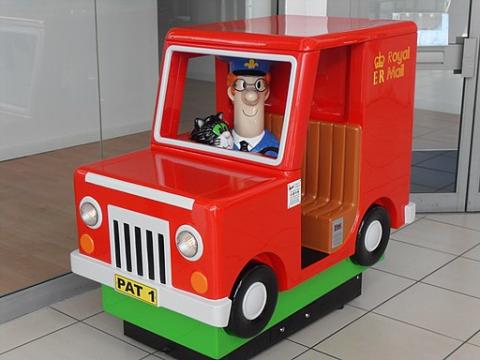Toy, red mail delivery truck